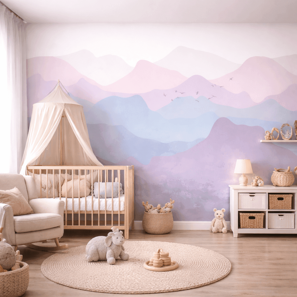 Pastel DaÄ Manzaralı Minimal Duvar KaÄıdı