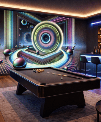 Neon Geometrik Halka 3D Duvar KaÄÄ±dÄ±