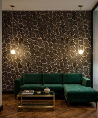 Geometrik Safir Duvar KaÄÄ±dÄ±