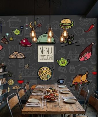 Lezzet Dolu Restoran MenÃ¼ Duvar KaÄÄ±dÄ±