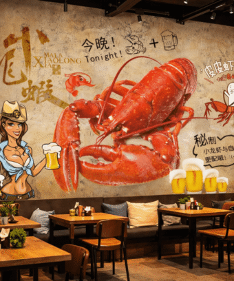 Istakoz ve Bira TemalÄ± Restoran Duvar KaÄÄ±dÄ±